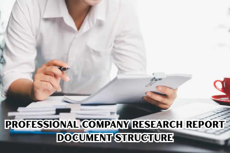 professional company research report document structure